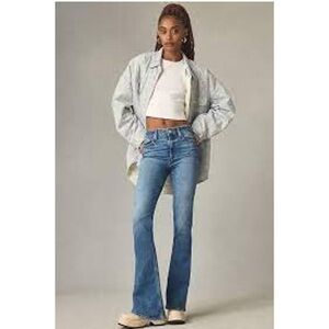 PAIGE High Rise Laurel Canyon Jeans In Rock Show Distressed Sz: 28